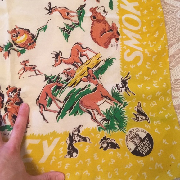 Vintage Smokey The Bear Bandana/Scarf - Picture 3 of 9